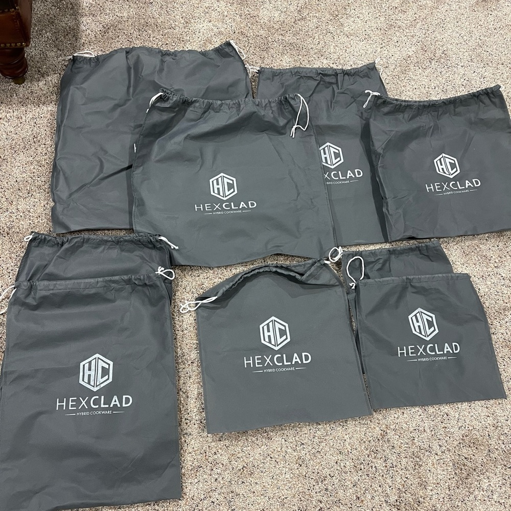 Hexclad cookware gray pan covers set of 9